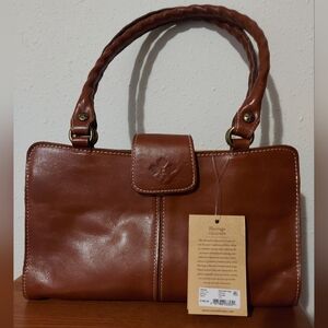**NWT** PATRICIA NASH BROWN LEATHER RIENZO SHOULDER BAG